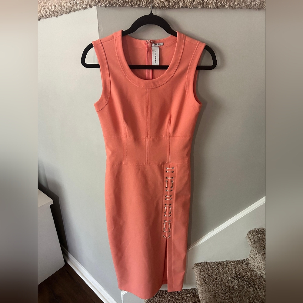 YIGAL AZROUËL Pink Sleeveless Sheath Midi Dress | Size 6